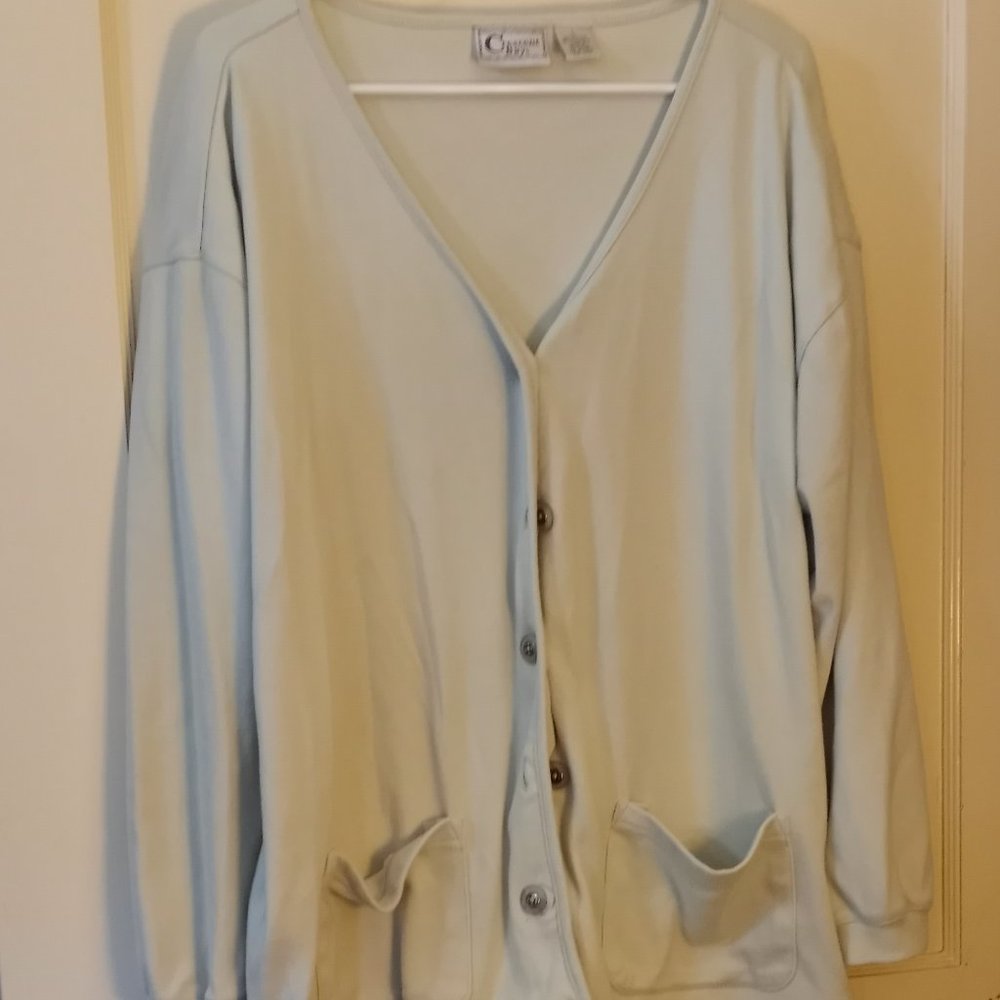 Vintage Crescent Bay Cotton Blend Cardigan size L
